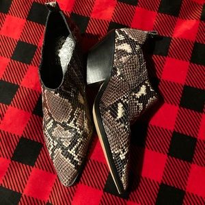 Vince Camuto Snakeskin Booties